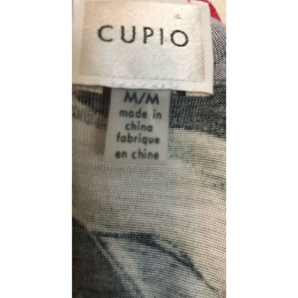 Cupio Ladies Size M Pink Floral Flutter Bell Sleeve Knit Dress mixed media sleev - Picture 12 of 14